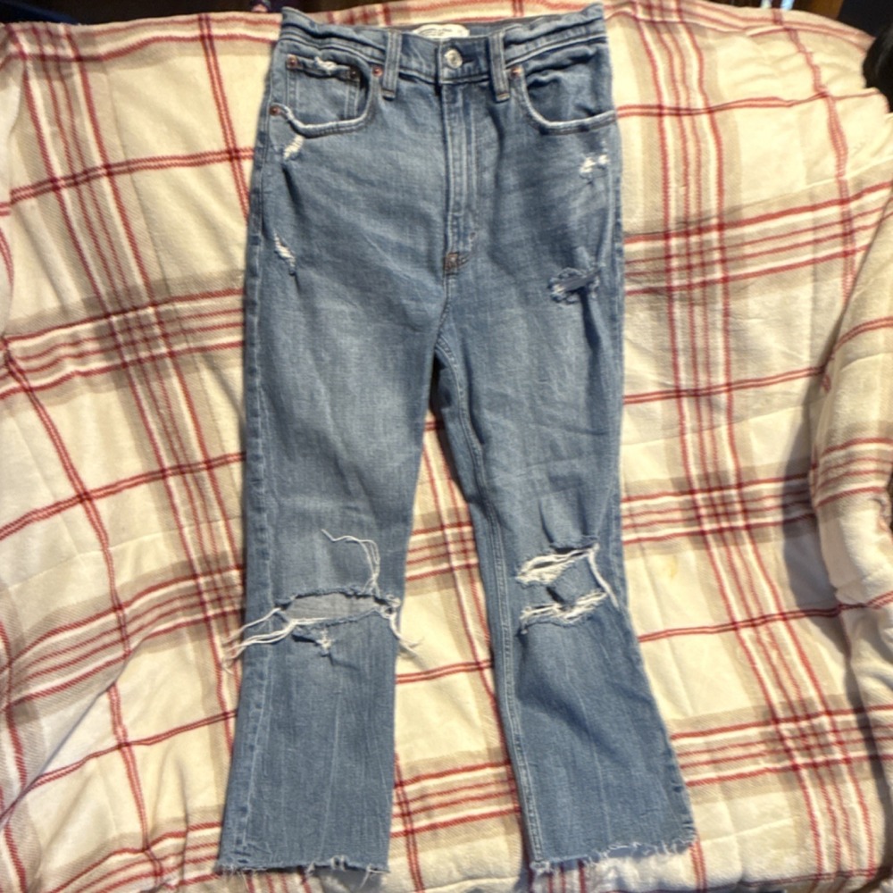 Abercrombie & Fitch Jeans Women Ankle Straight Ultra High Rise Size 27/4R